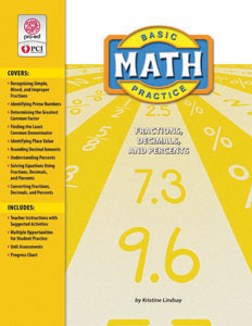 Basic Math Practice: Fractions, Decimals, and Percents